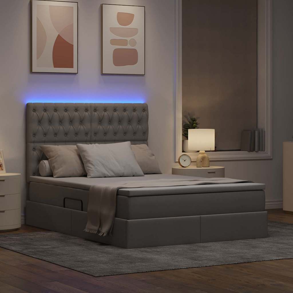 Letto con contenitore e LED Talpa 140 x 190 cm Poliestere