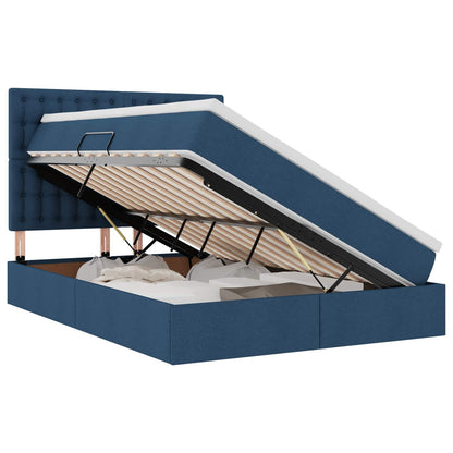 Letto con contenitore e LED con led Blu 140 x 200 cm Poliestere