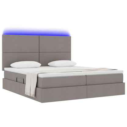 Letto con luci a strisce a LED Talpa 200 x 200 cm Tessuto