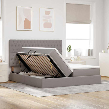 Letto con luci a strisce a LED Talpa 180 x 200 cm Tessuto