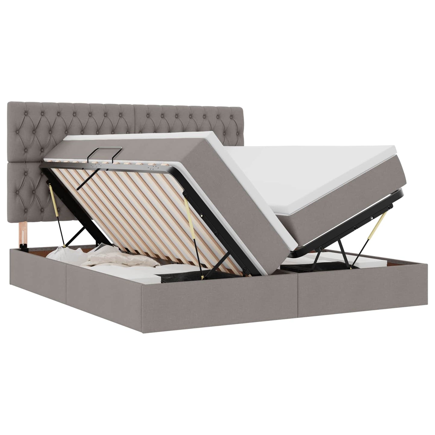 Letto con luci a strisce a LED Talpa 180 x 200 cm Tessuto