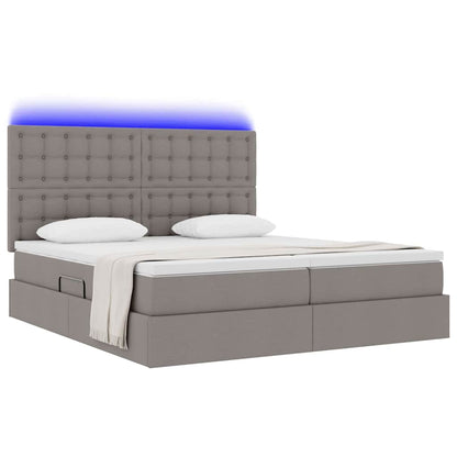 Letto con luci a strisce a LED Talpa 180 x 200 cm Tessuto