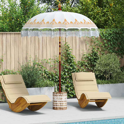 Ombrello balinese con base Crema 185 x 185 x 260 cm