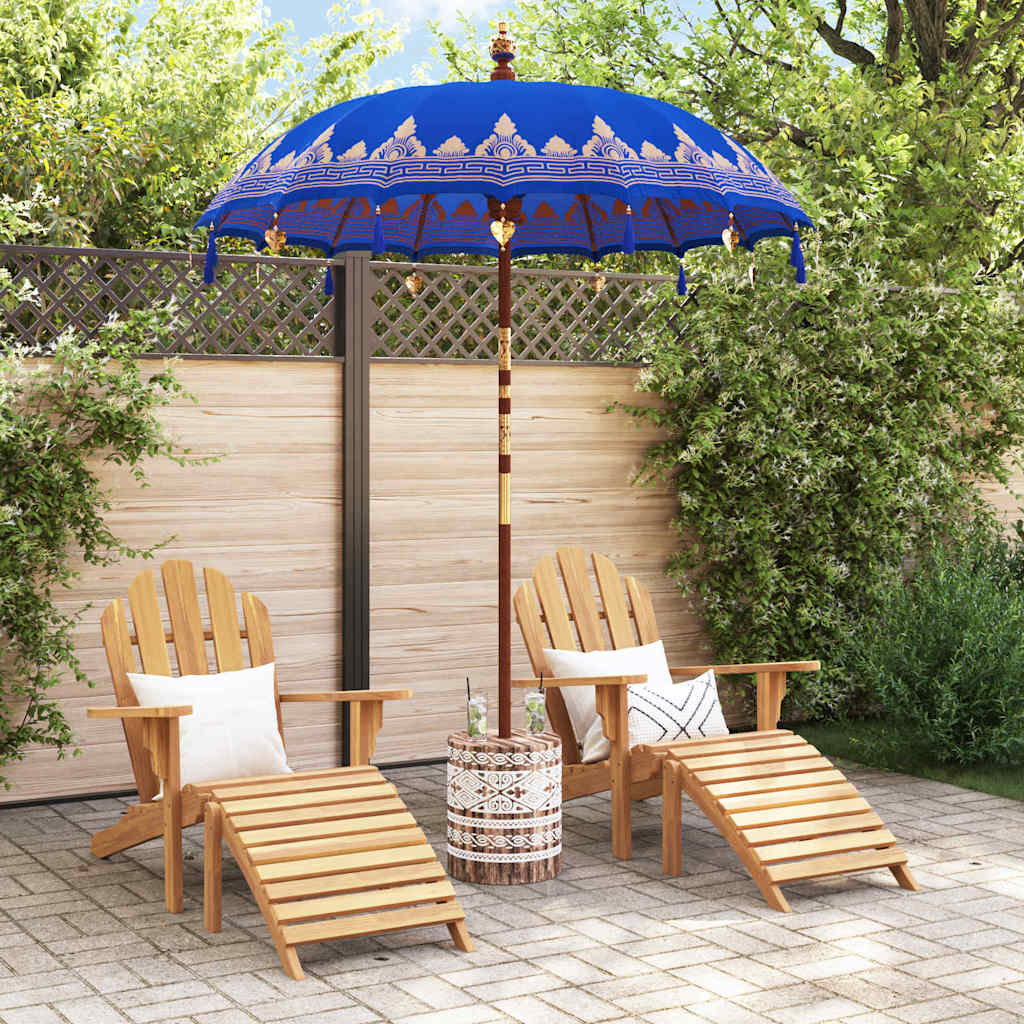 Ombrello balinese con base Blu 185 x 185 x 260 cm