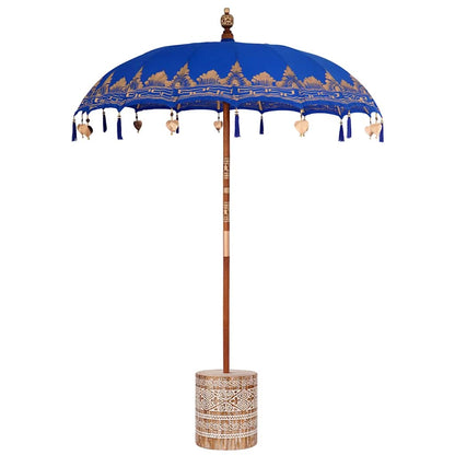 Ombrello balinese con base Blu 185 x 185 x 260 cm