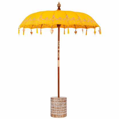 Ombrello balinese con base Giallo 185 x 185 x 260 cm