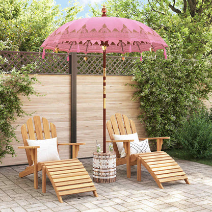 Ombrello balinese con base Rosa 185 x 185 x 260 cm