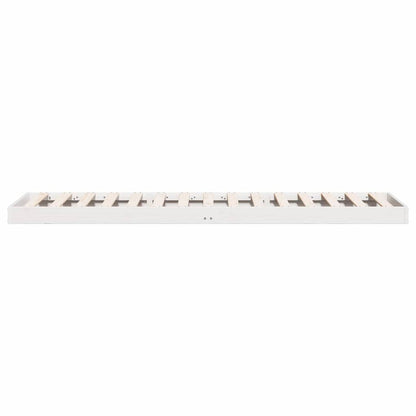 Struttura letto a terra Bianco 213.5 x 104 x 9 cm Pino massello