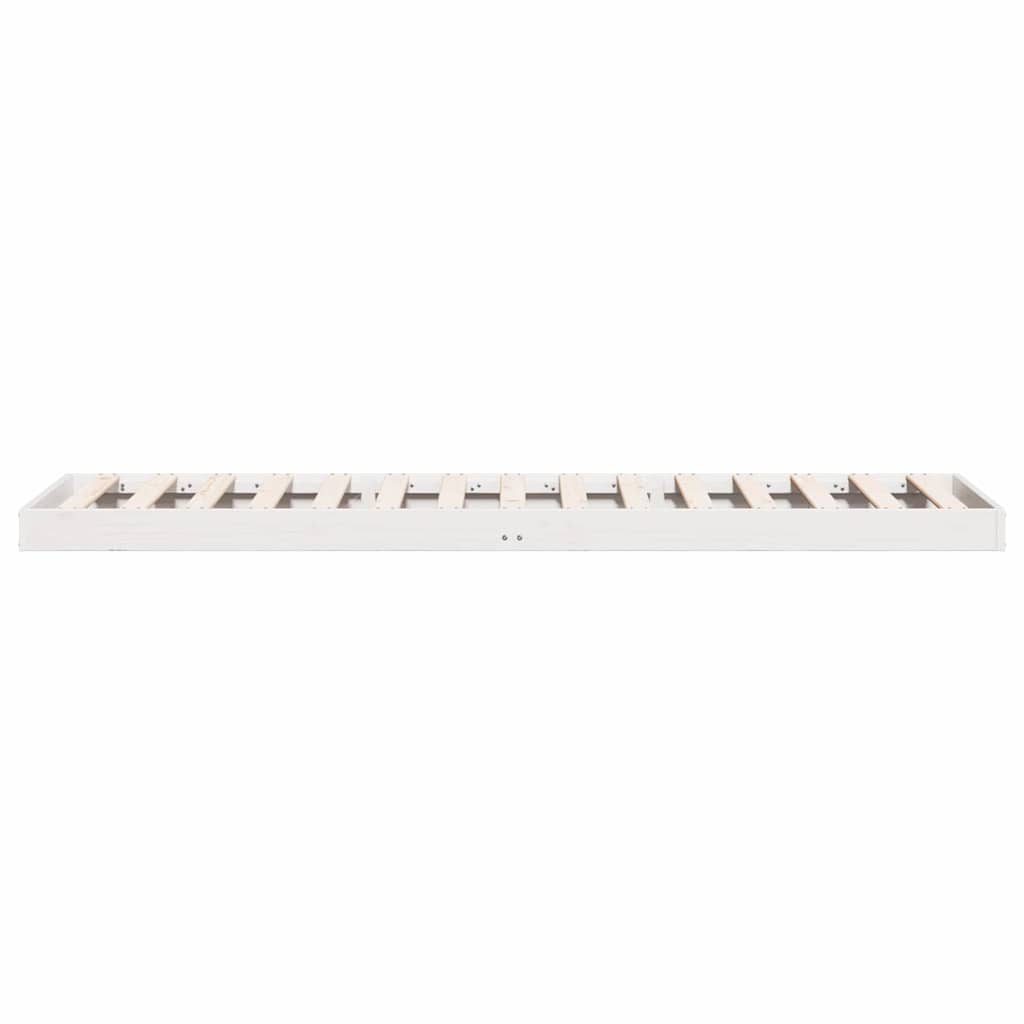 Struttura letto a terra Bianco 213.5 x 104 x 9 cm Pino massello