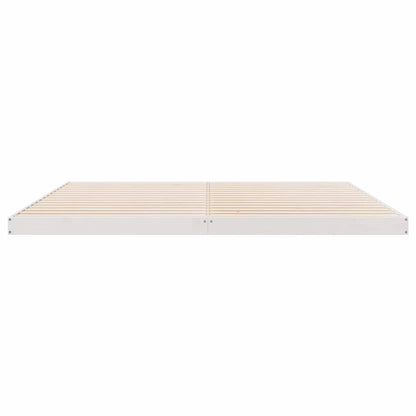 Struttura letto a terra Bianco 213.5 x 104 x 9 cm Pino massello