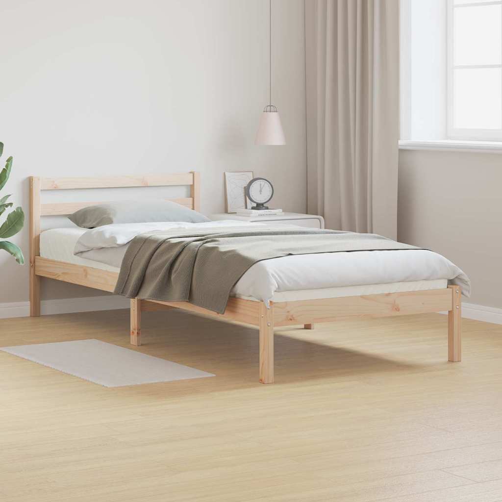 Struttura del letto con testiera Marrone 215,5 x 85,5 x 69,5 cm