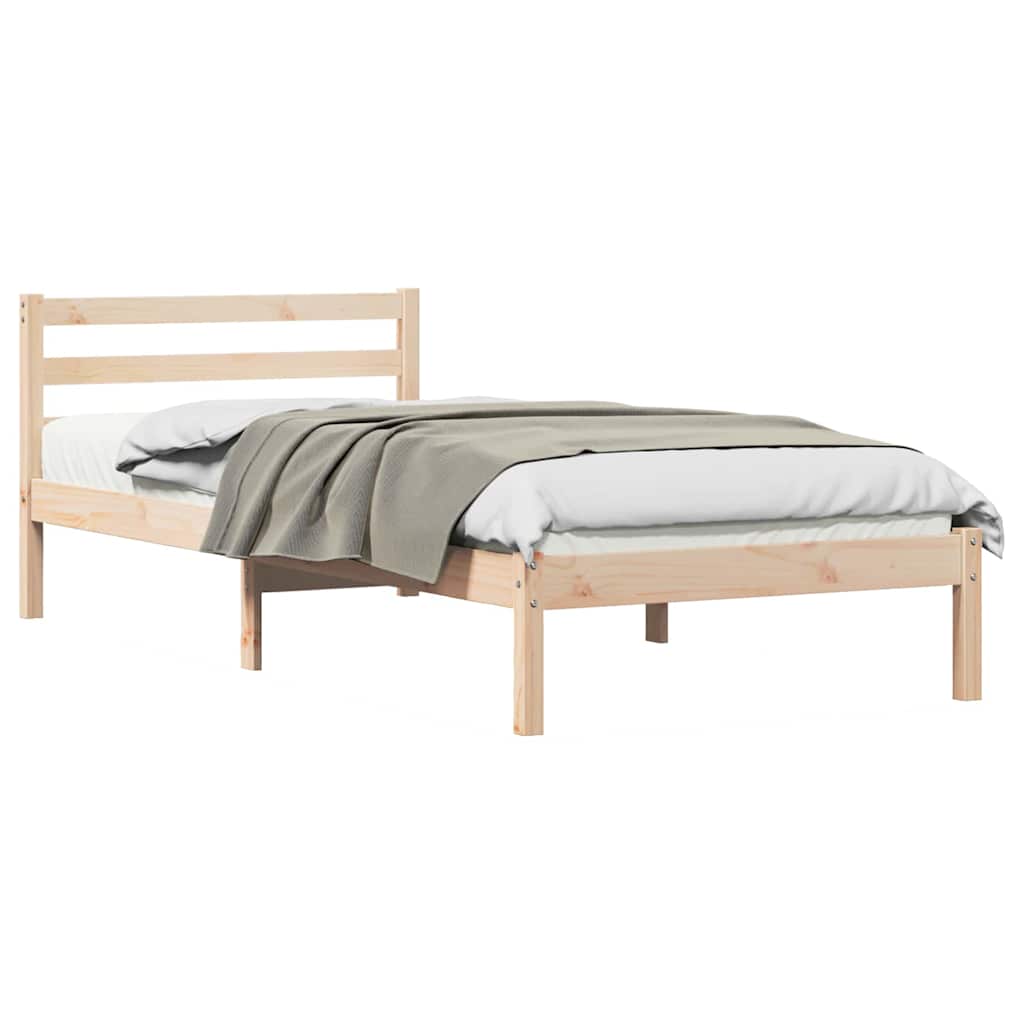 Struttura del letto con testiera Marrone 215,5 x 85,5 x 69,5 cm
