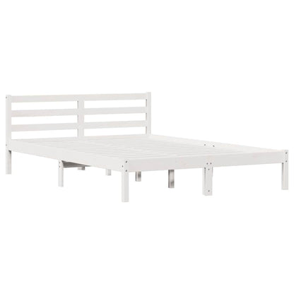 Struttura del letto con testiera Bianco 215,5 x 165,5 x 69,5 cm