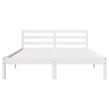 Struttura del letto con testiera Bianco 215,5 x 165,5 x 69,5 cm