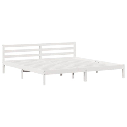 Struttura del letto con testiera Bianco 215,5 x 205,5 x 69,5 cm