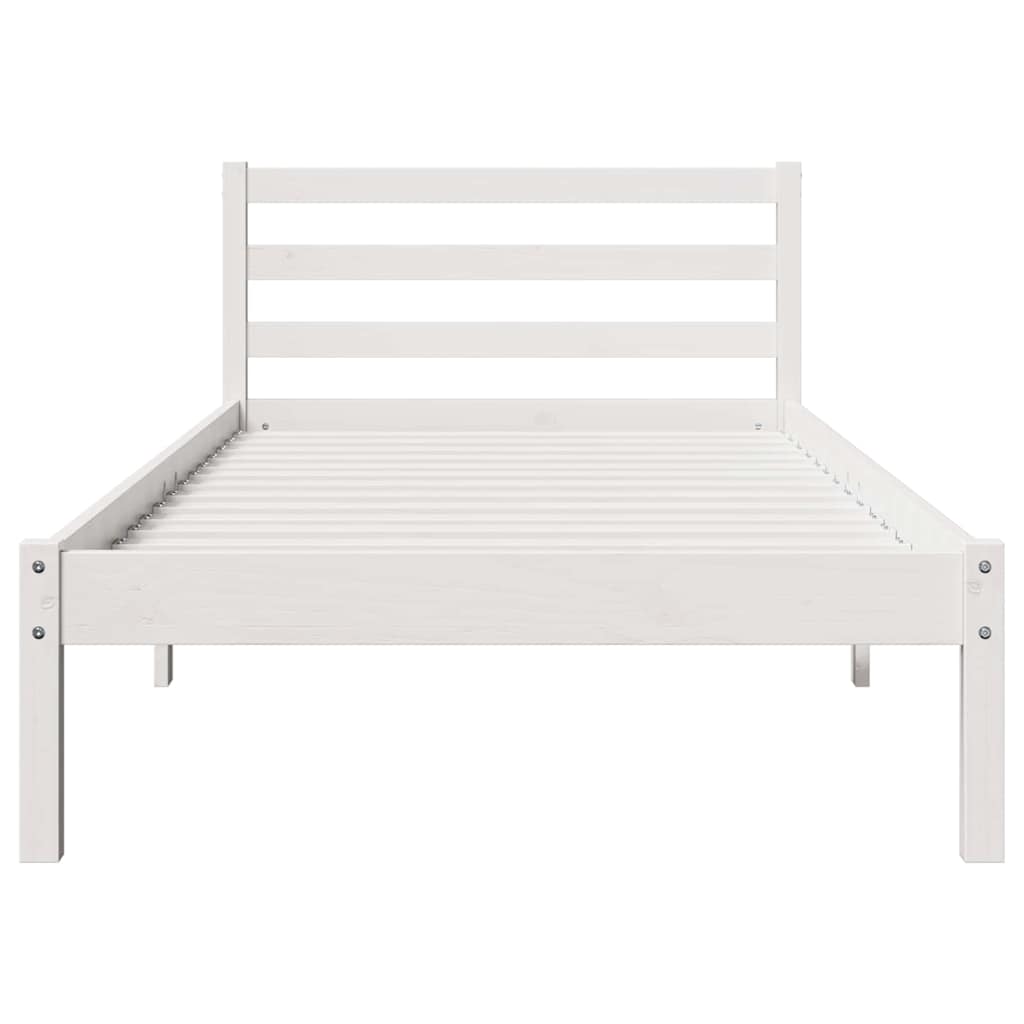 Struttura del letto con testiera Bianco 225,5 x 85,5 x 69,5 cm