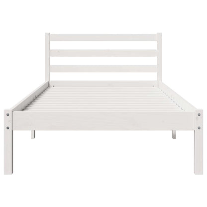 Struttura del letto con testiera Bianco 225,5 x 95,5 x 69,5 cm
