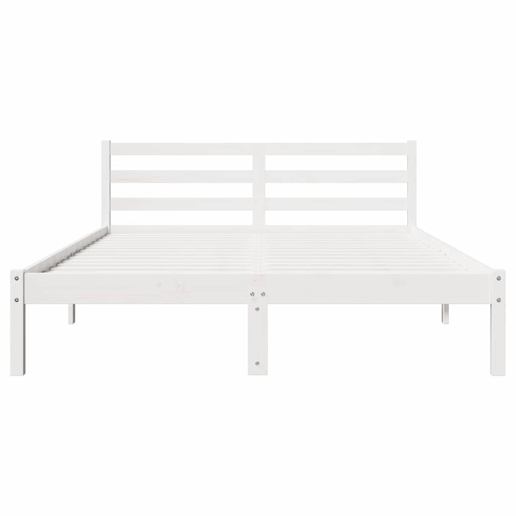 Struttura del letto con testiera Bianco 225,5 x 145,5 x 69,5 cm