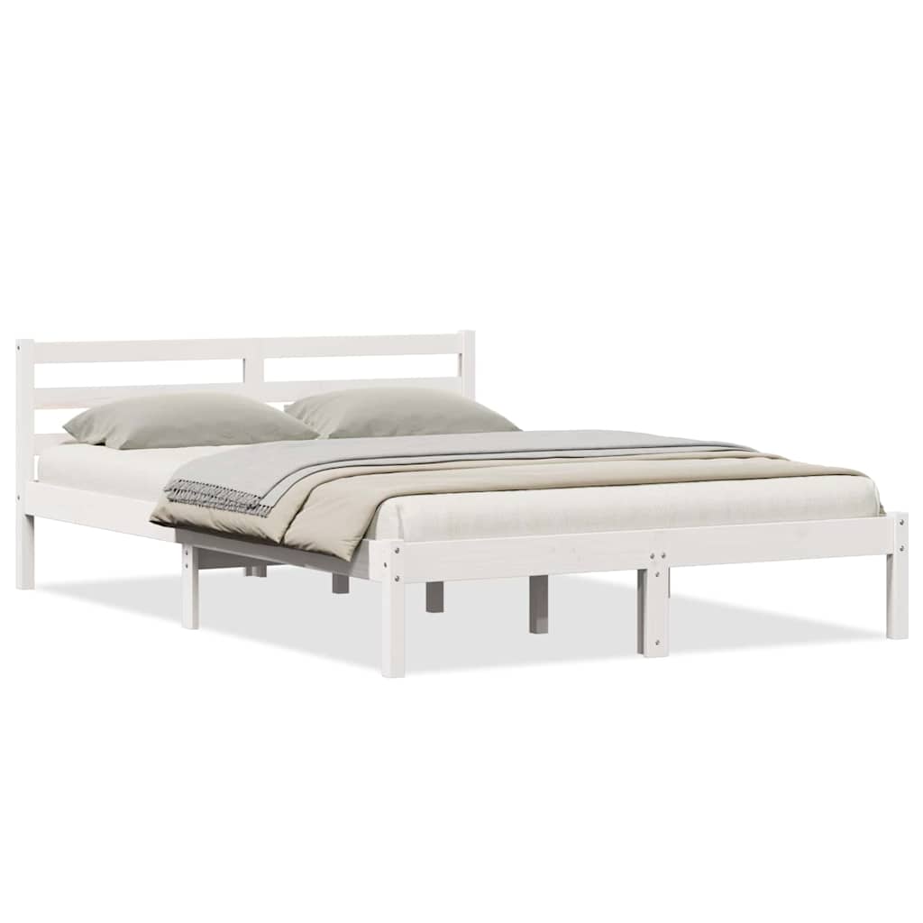 Struttura del letto con testiera Bianco 225,5 x 165,5 x 69,5 cm
