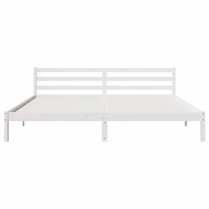 Struttura del letto con testiera Bianco 225,5 x 185,5 x 69,5 cm