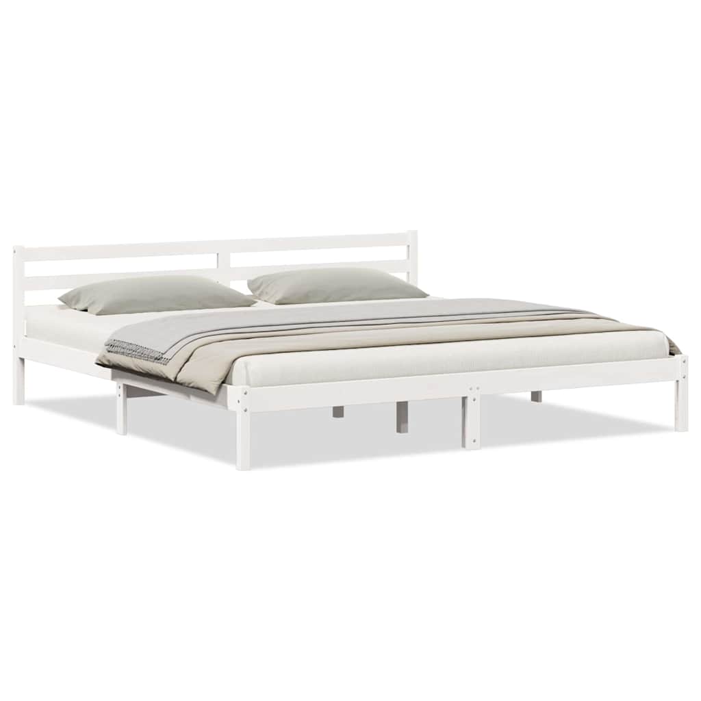 Struttura del letto con testiera Bianco 225,5 x 205,5 x 69,5 cm