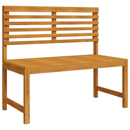 Set Panchina da Giardino 5 pcs Marrone Legno di Acacia Massello