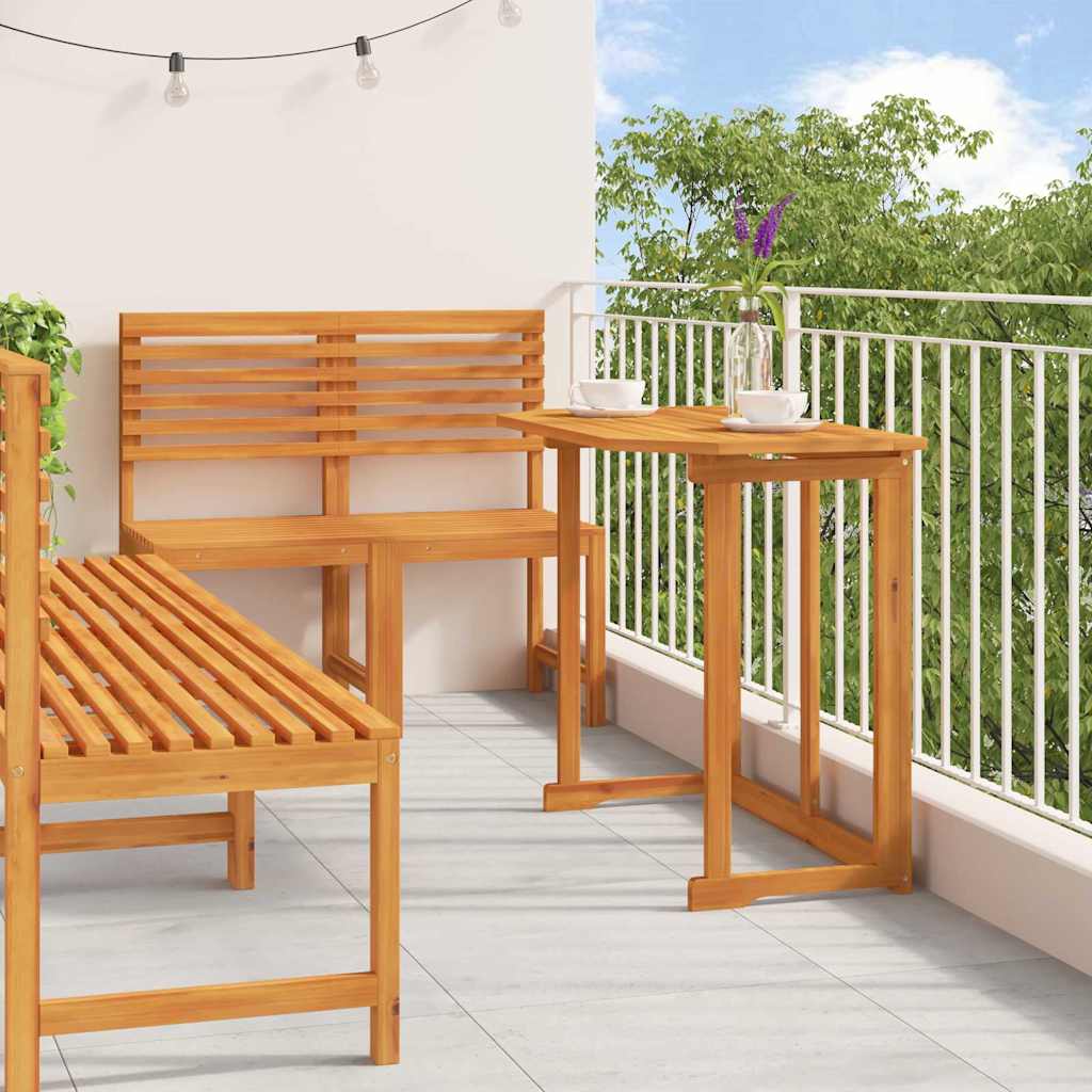 Set Bistro da Giardino 5 pcs Marrone Legno di Acacia Massello