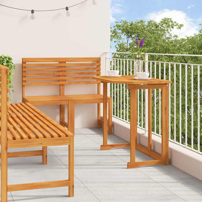 Set Bistro da Giardino 5 pcs Marrone Legno di Acacia Massello