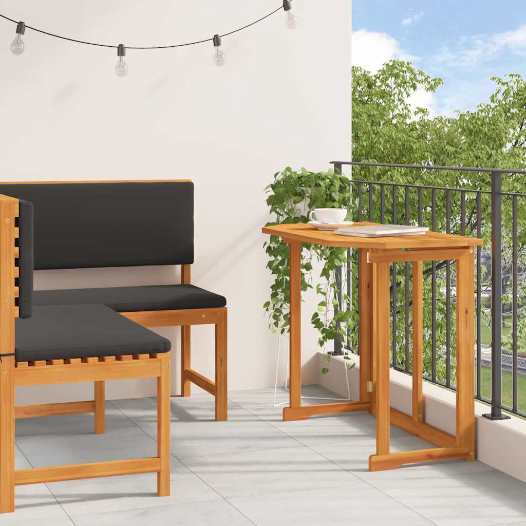 Set Panchina da Giardino 2 pcs Marrone Legno di Acacia Massello
