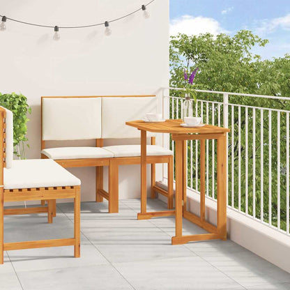 Set Bistro da Giardino 3 pcs Marrone Legno di Acacia Massello
