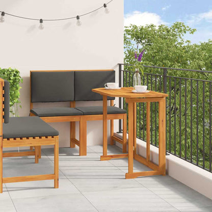Set Bistro da Giardino 3 pcs Marrone Legno di Acacia Massello
