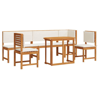 Set Bistro da Giardino 6 pcs Marrone Legno di Acacia Massello