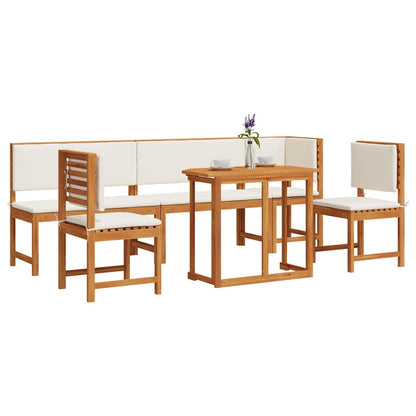 Set Bistro da Giardino 6 pcs Marrone Legno di Acacia Massello