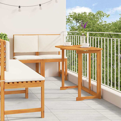 Set Bistro da Giardino 5 pcs Marrone Legno di Acacia Massello