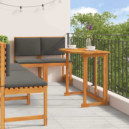 Set Bistro da Giardino 5 pcs Marrone Legno di Acacia Massello
