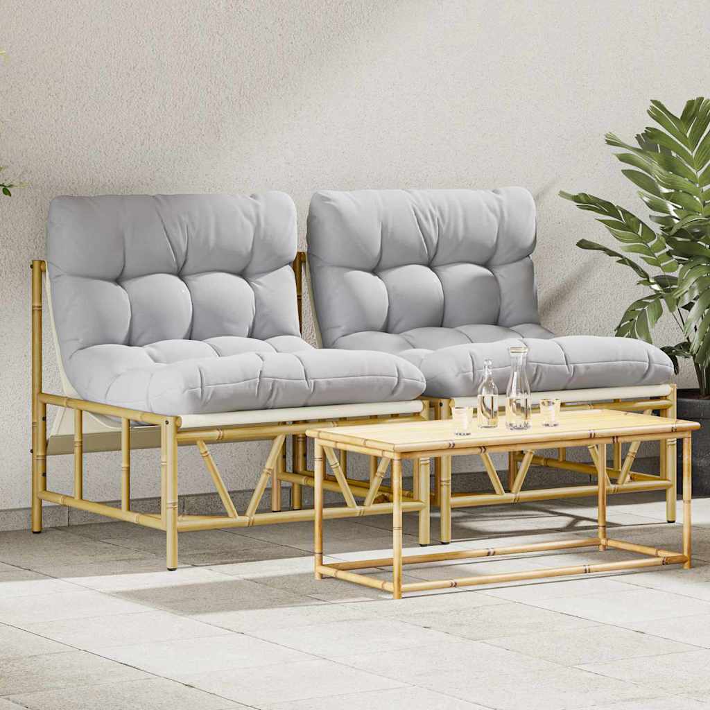 Sedia da Giardino 2 pcs Grigio chiaro 75 x 75 x 71 cm Acciaio