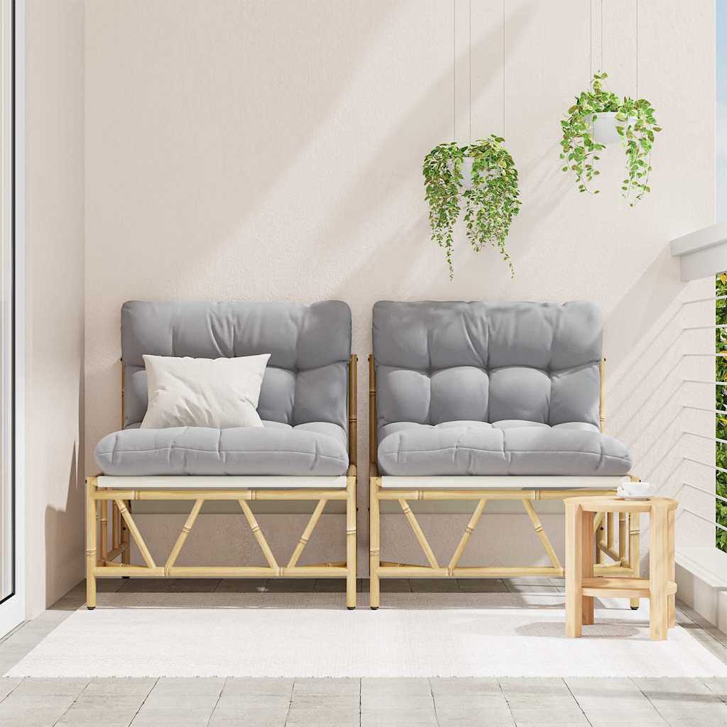 Sedia da Giardino 2 pcs Grigio chiaro 75 x 75 x 71 cm Acciaio