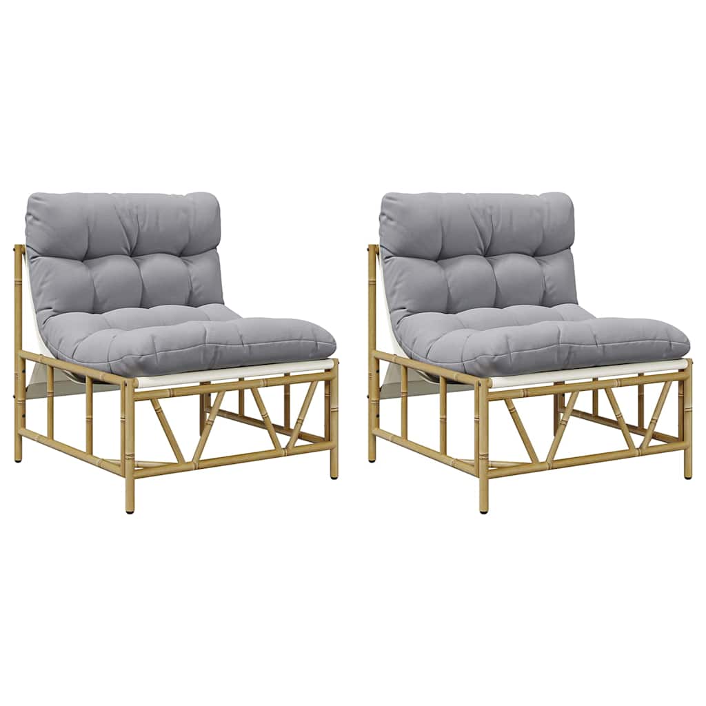Sedia da Giardino 2 pcs Grigio chiaro 75 x 75 x 71 cm Acciaio