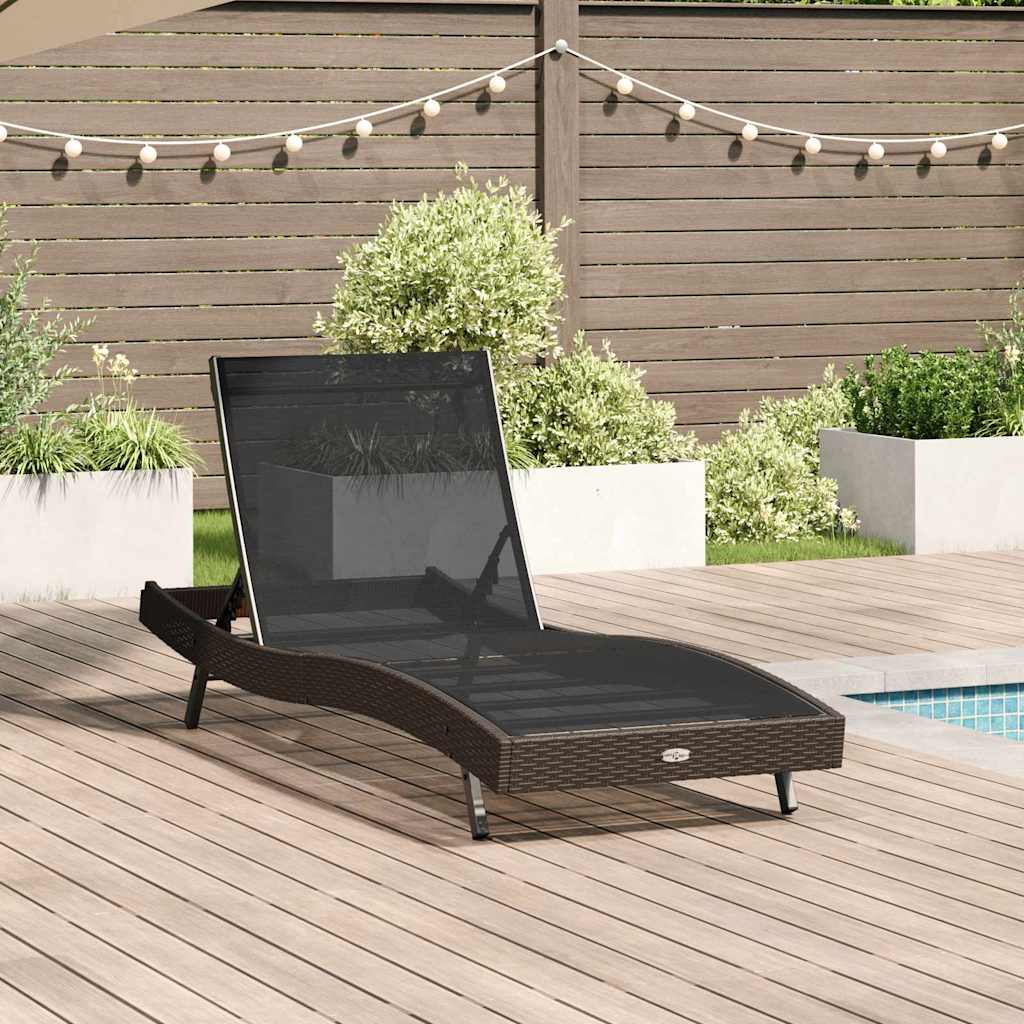 Lettino da sole 197 x 70 x 82 cm polyrattan