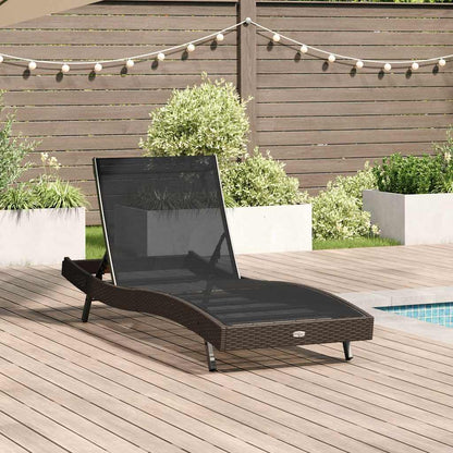 Lettino da sole 197 x 70 x 82 cm polyrattan