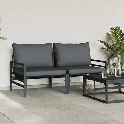 Mobili da Esterno 2 pcs Antracite 80 x 80 x 71 cm Acciaio