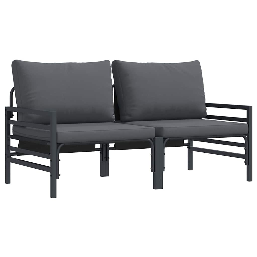 Mobili da Esterno 2 pcs Antracite 80 x 80 x 71 cm Acciaio