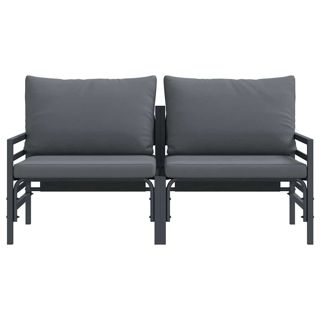 Mobili da Esterno 2 pcs Antracite 80 x 80 x 71 cm Acciaio