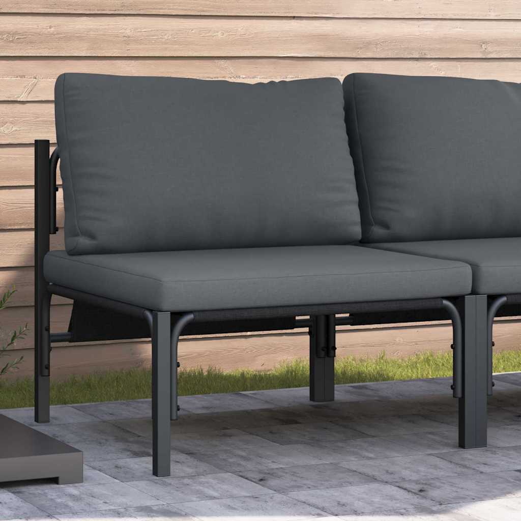 Mobili da Esterno con cuscino Antracite 80 x 80 x 71 cm Acciaio