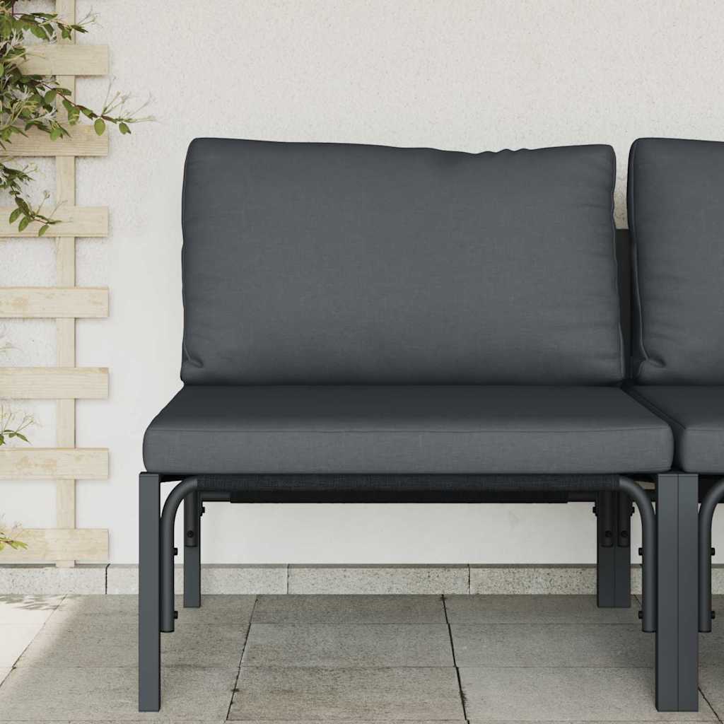 Mobili da Esterno con cuscino Antracite 80 x 80 x 71 cm Acciaio