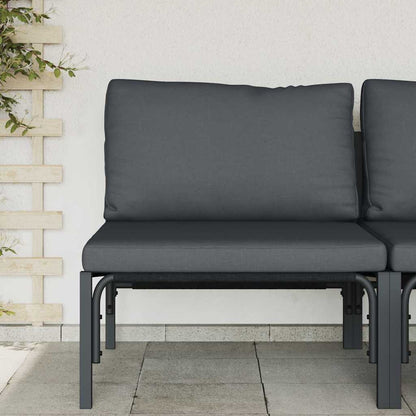 Mobili da Esterno con cuscino Antracite 80 x 80 x 71 cm Acciaio