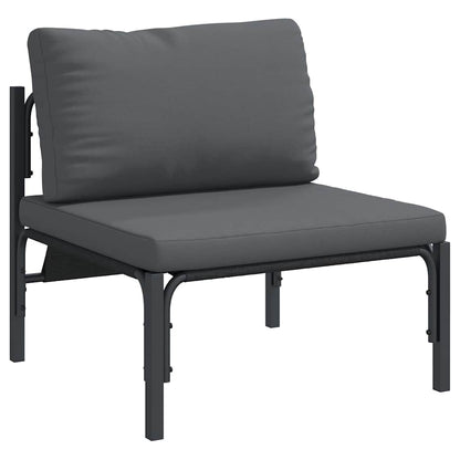Mobili da Esterno con cuscino Antracite 80 x 80 x 71 cm Acciaio