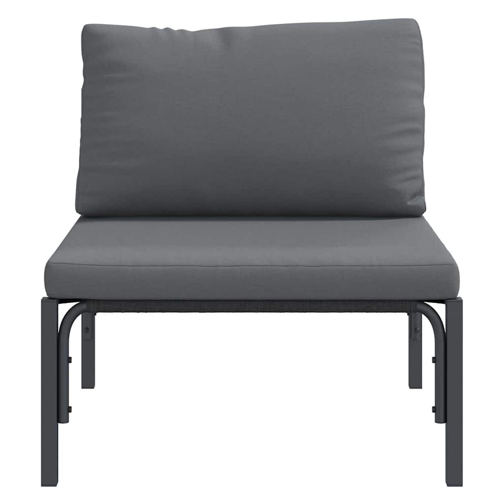 Mobili da Esterno con cuscino Antracite 80 x 80 x 71 cm Acciaio