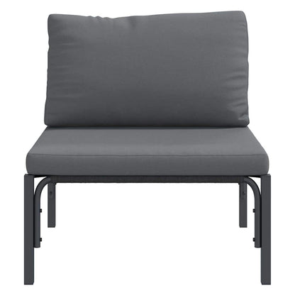 Mobili da Esterno con cuscino Antracite 80 x 80 x 71 cm Acciaio