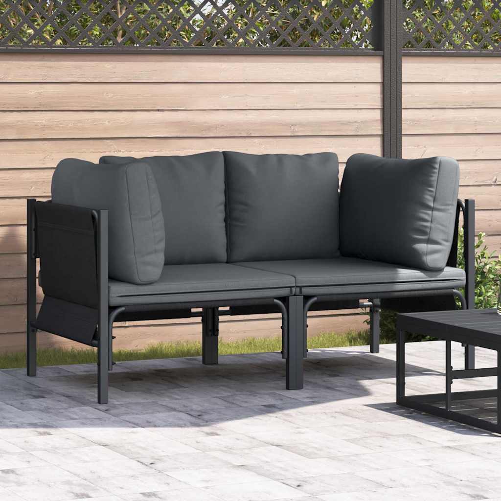 Mobili da Esterno 2 pcs Antracite 80 x 80 x 71 cm Acciaio